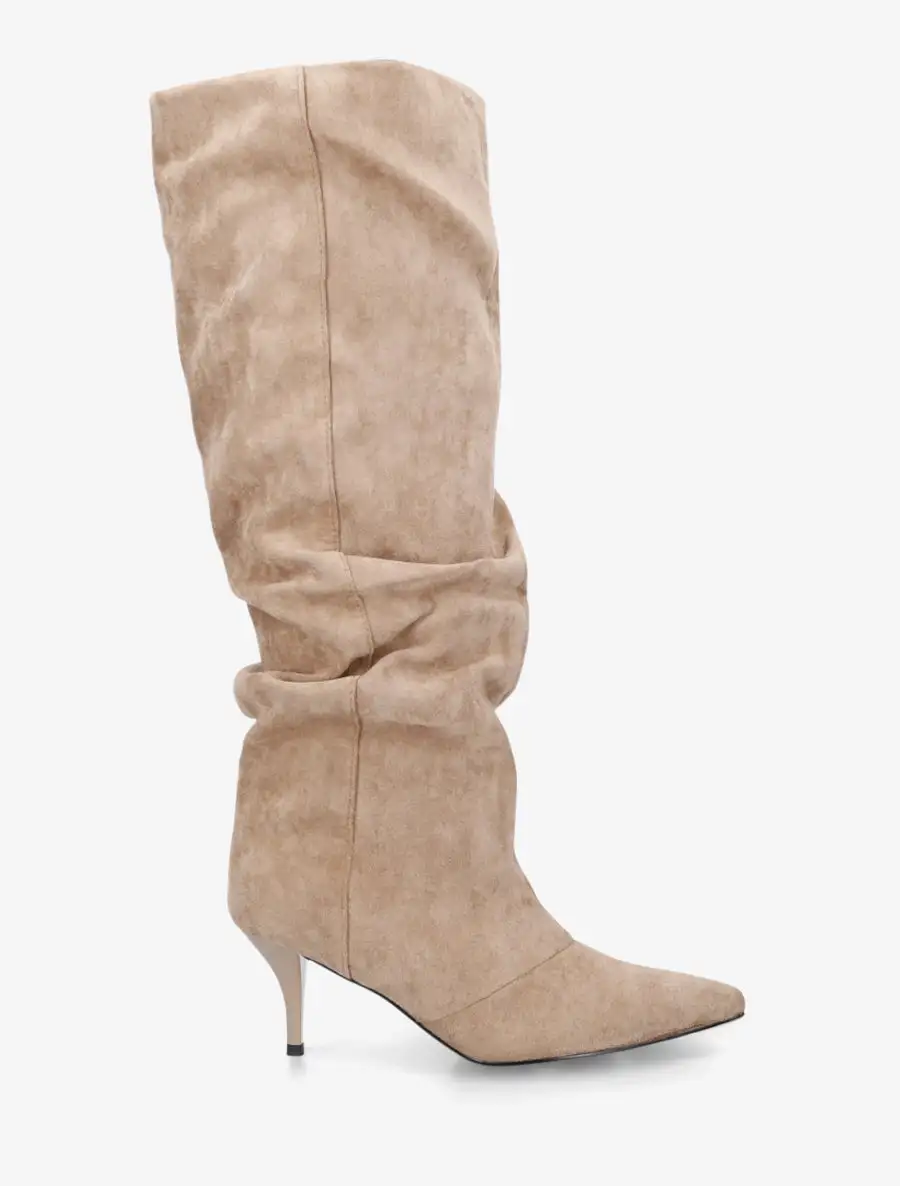 Versatile Block Heel Faux Suede Knee High Boots