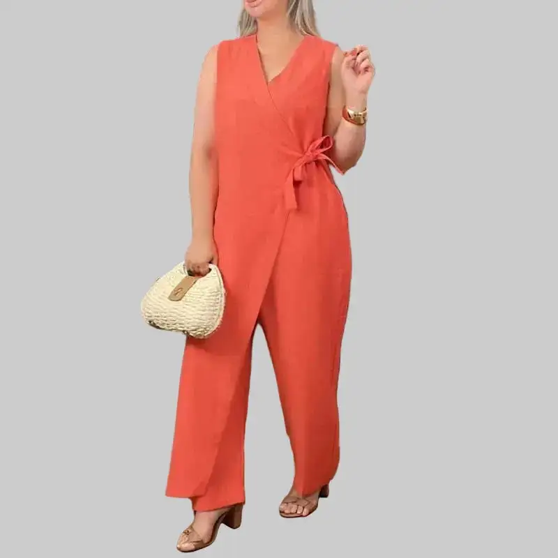 Sleeveless Relaxed Soft Tailored Jumpsuit