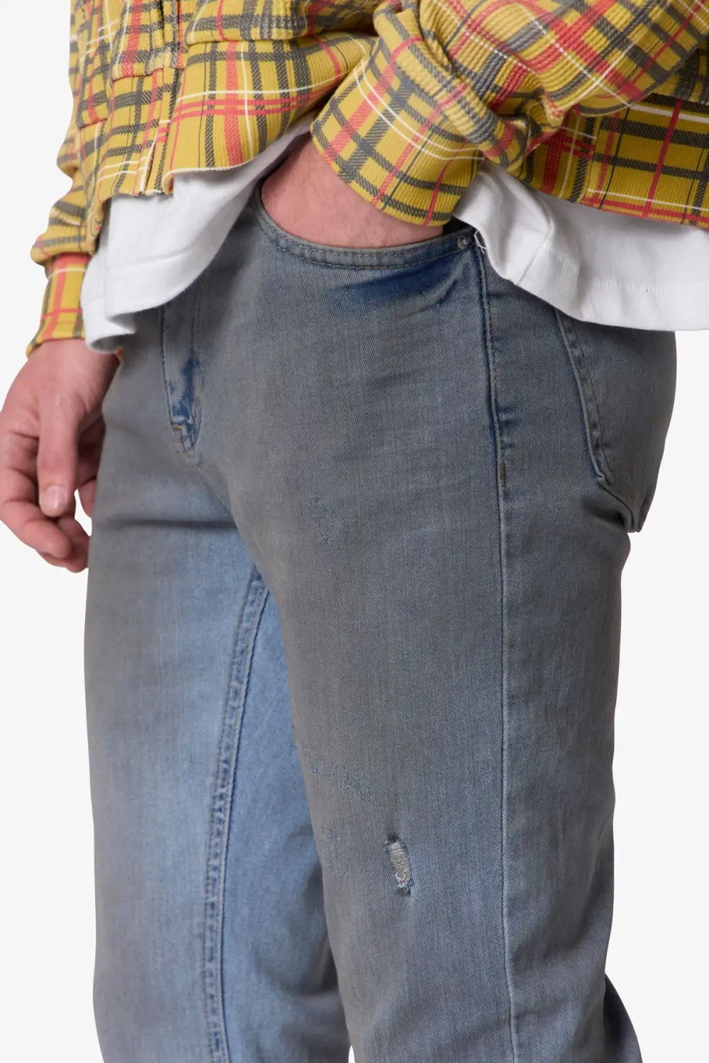 Oil Ruched Skinny Jeans