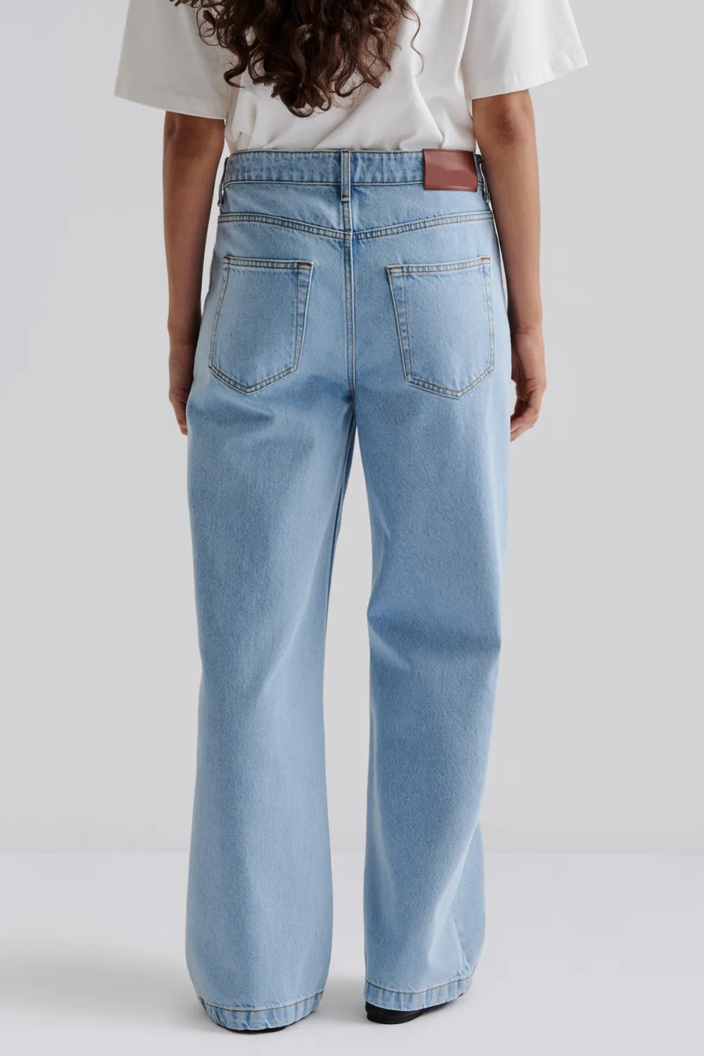 Straight Leg Button Fly Denim Jeans