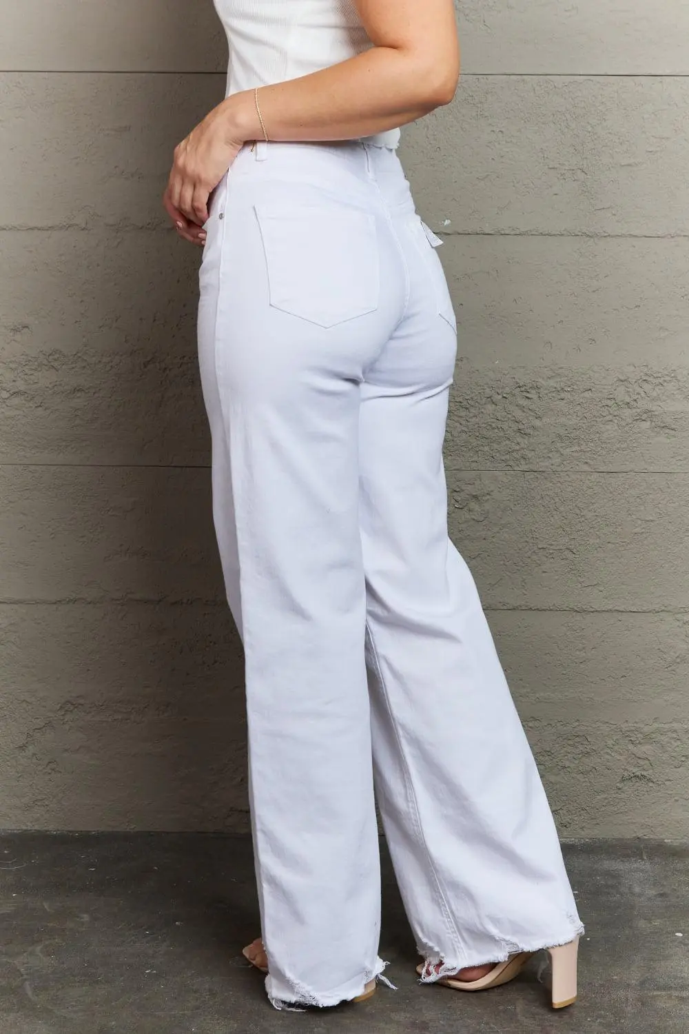 Polished Tiered Denim Jeans