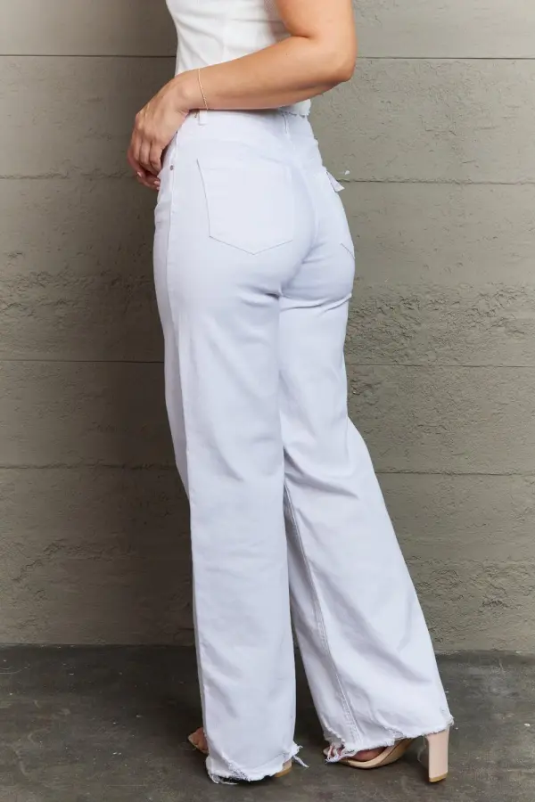 Polished Tiered Denim Jeans