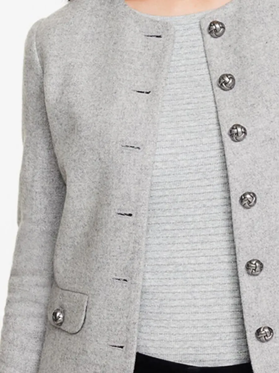 Lady's Elegant Small Flared Wool Jacket