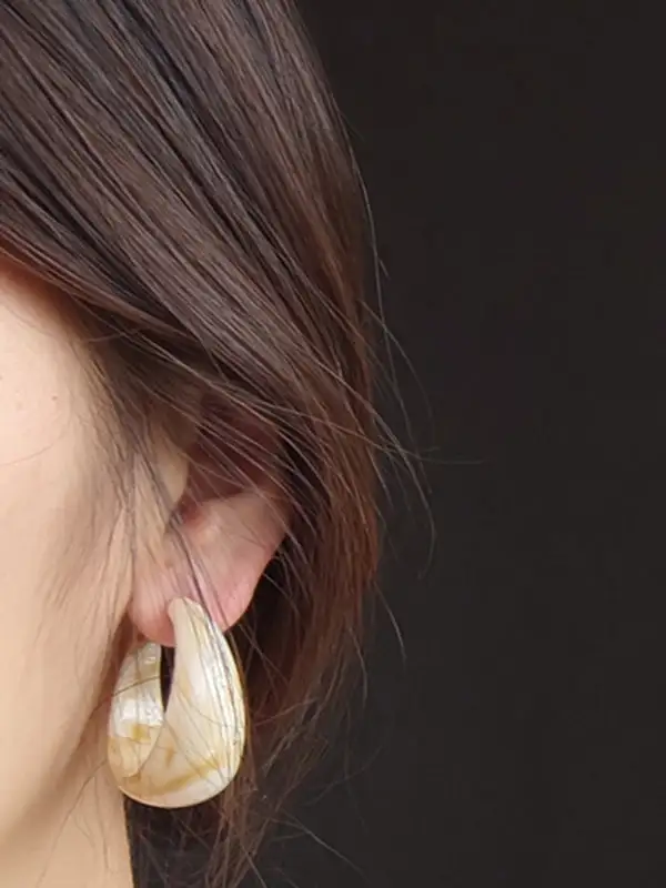 Modern Floral Accent Earrings