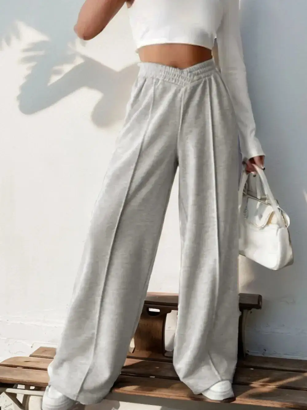 Tailored High Waist Wide Leg Pants