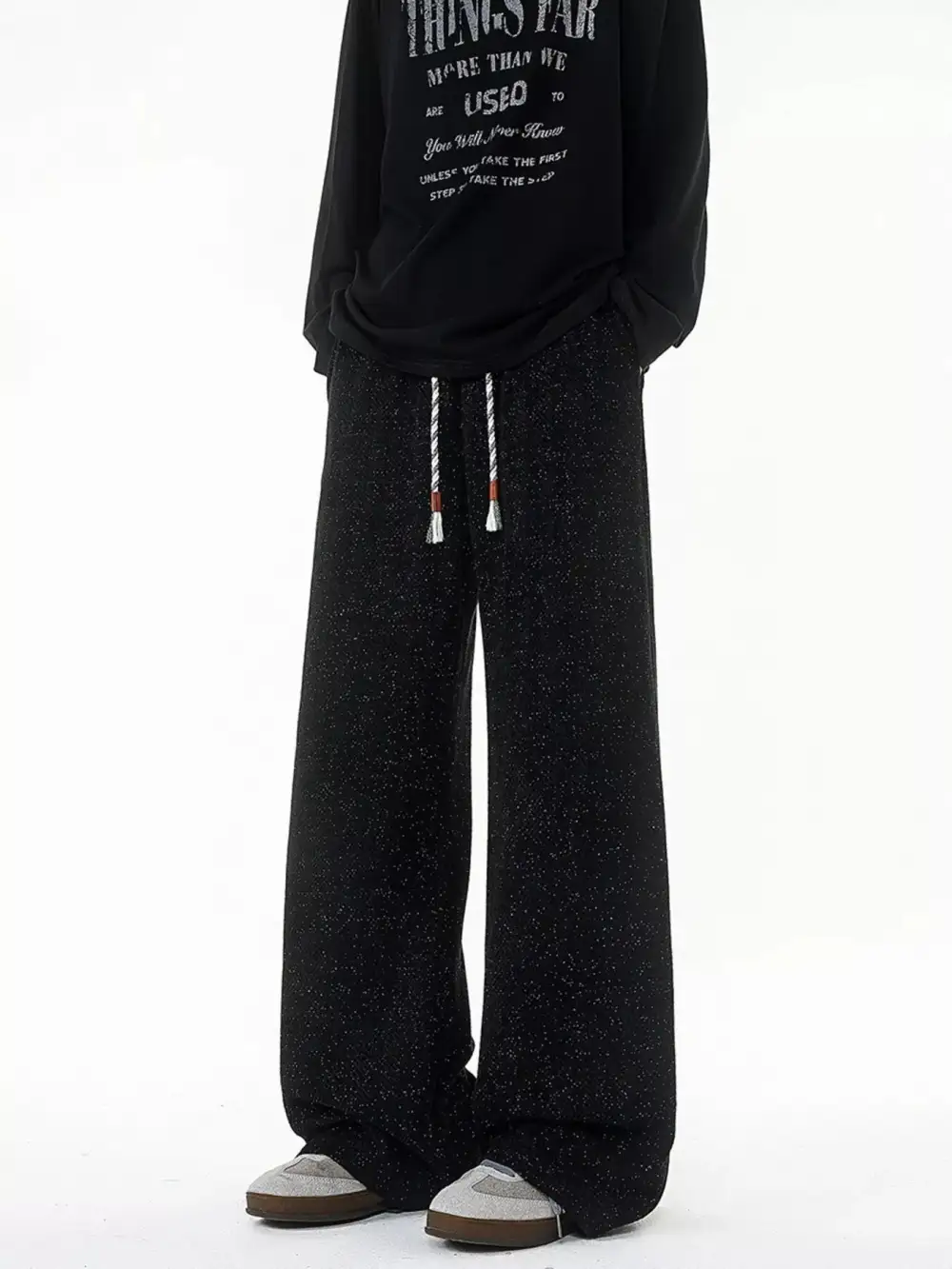 Men's Plus Size Relaxed Fit Textured Knit Pants