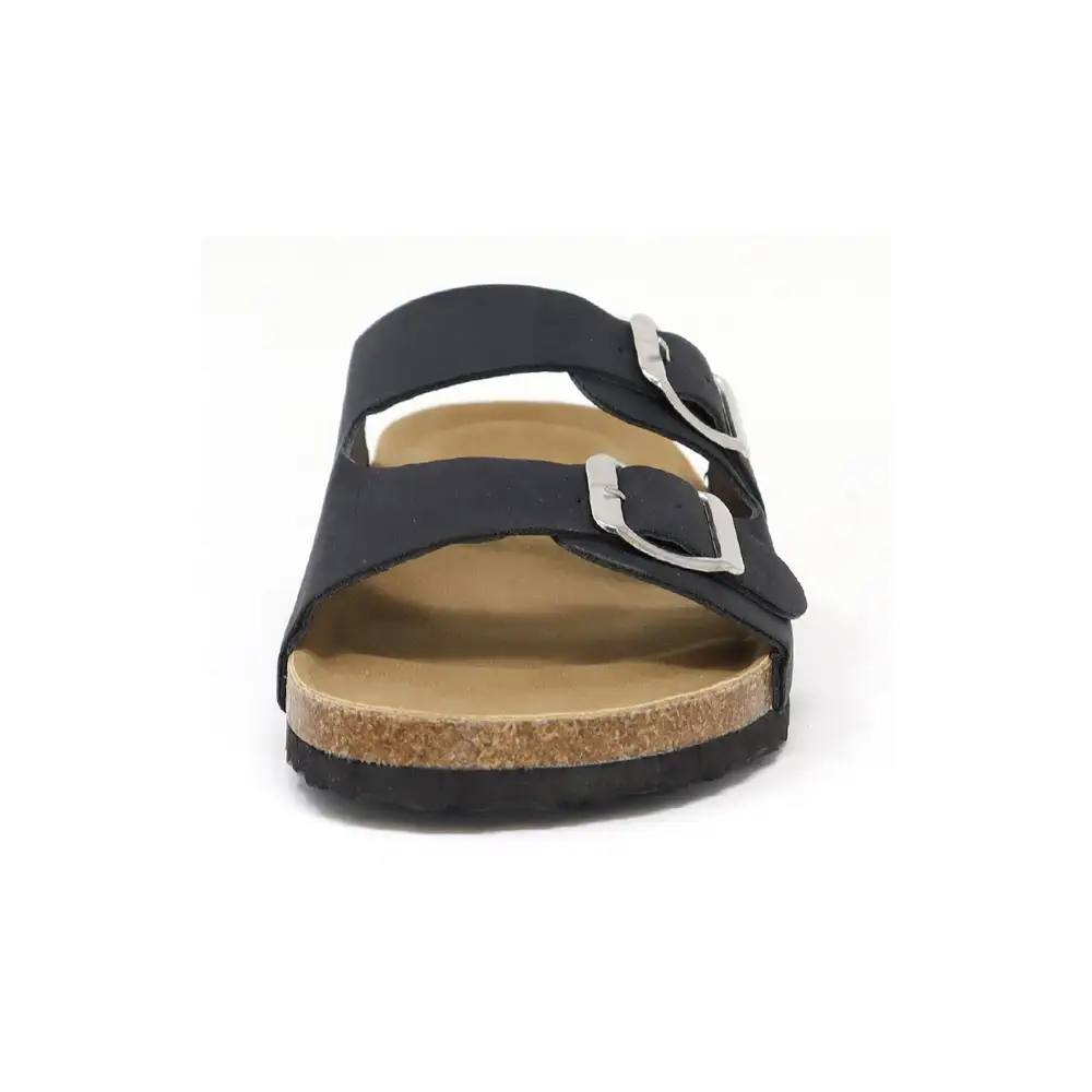 Pu Sandal with Two Piece Upper and Buckle