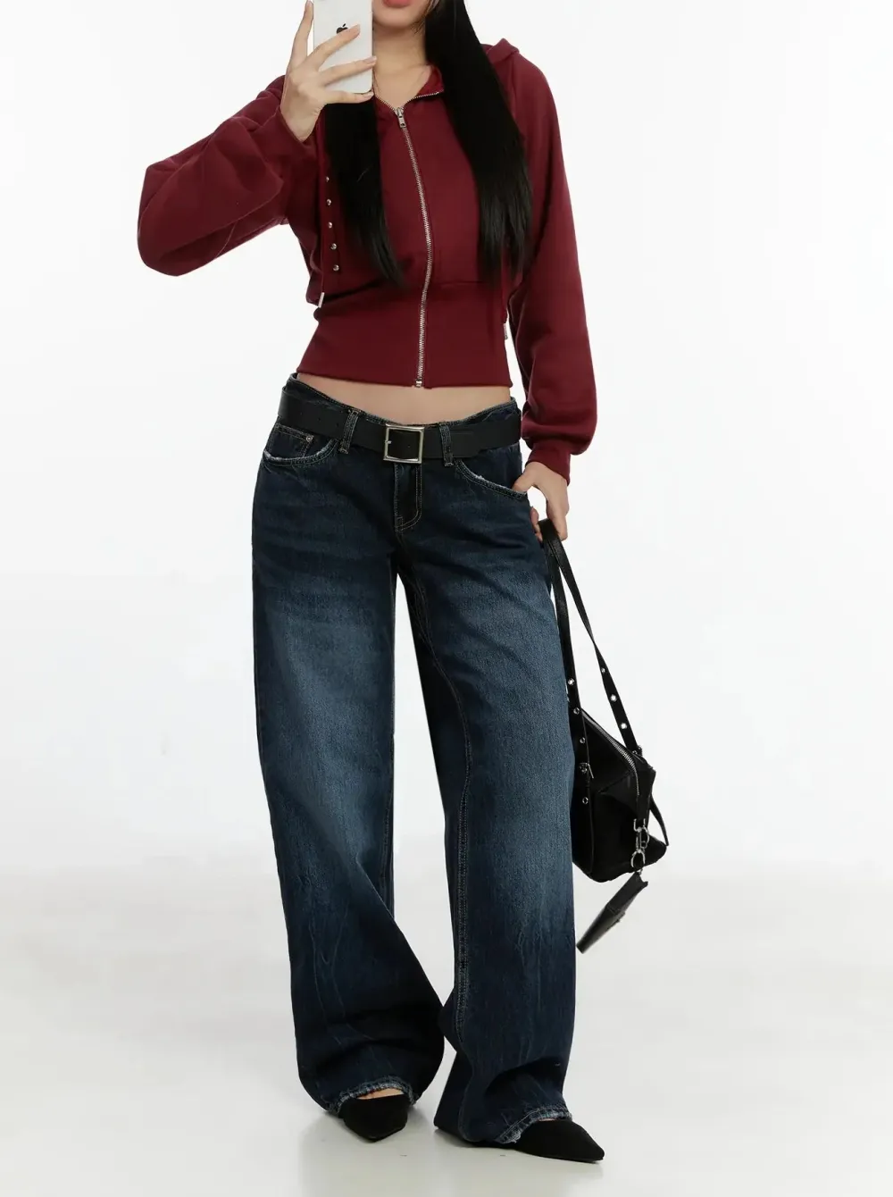 Low Rise Wide Leg Jeans