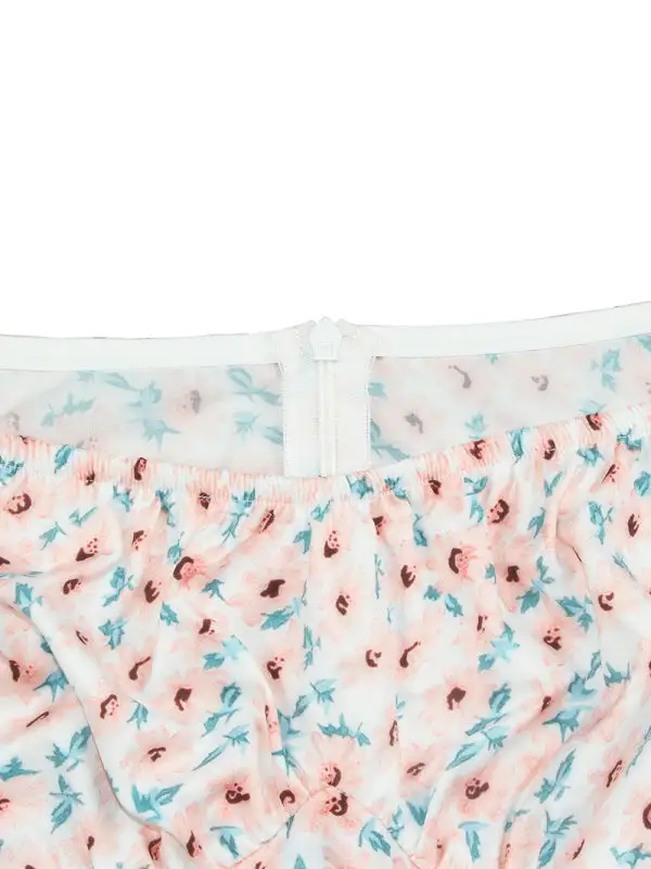 One Neck Lantern Lotus Leaf Short Shorts