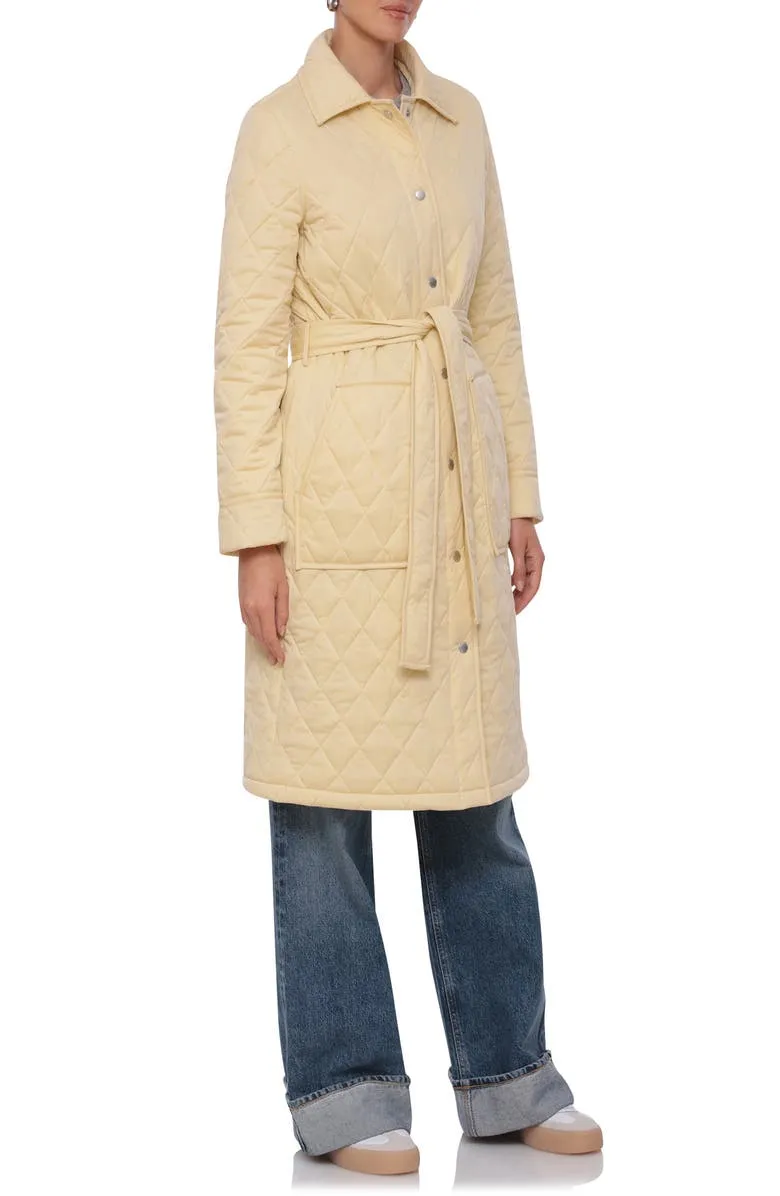 Tie Waist Quilted Jacket