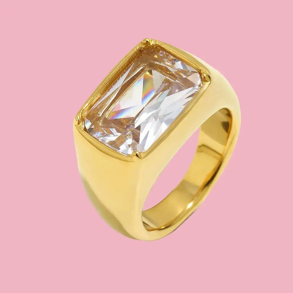 Sculpted Stone Accent Ring