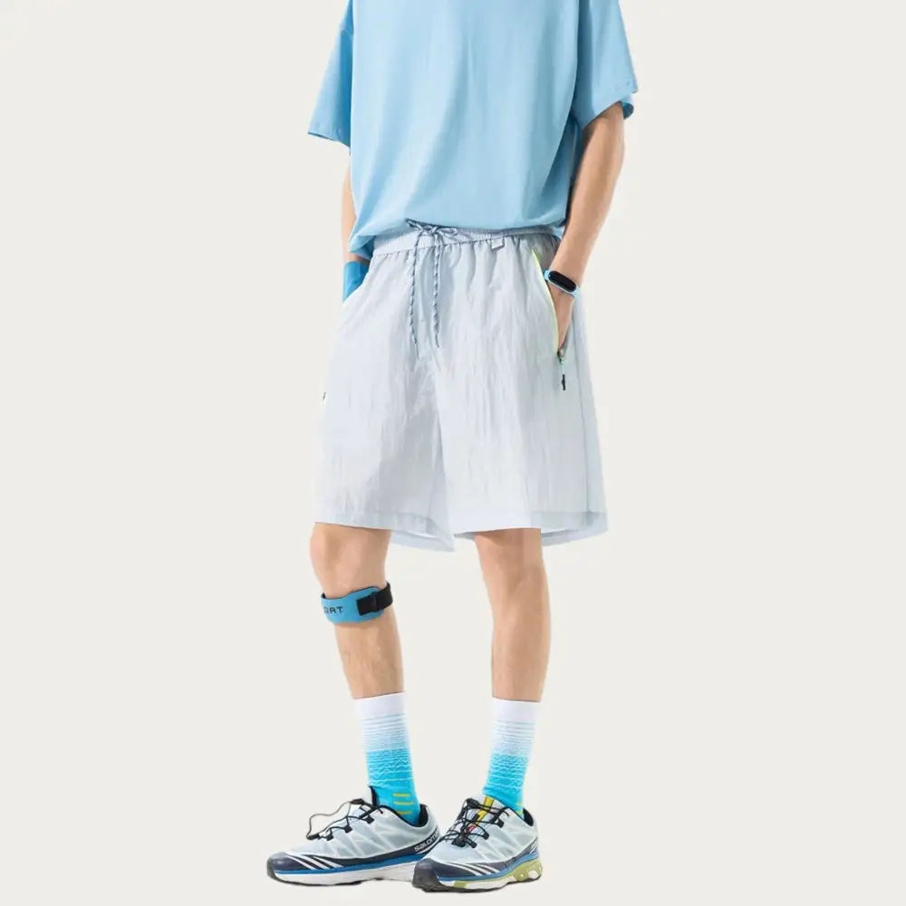 Relaxed Drawstring Pocketed Lightweight Men's Athletic Shorts