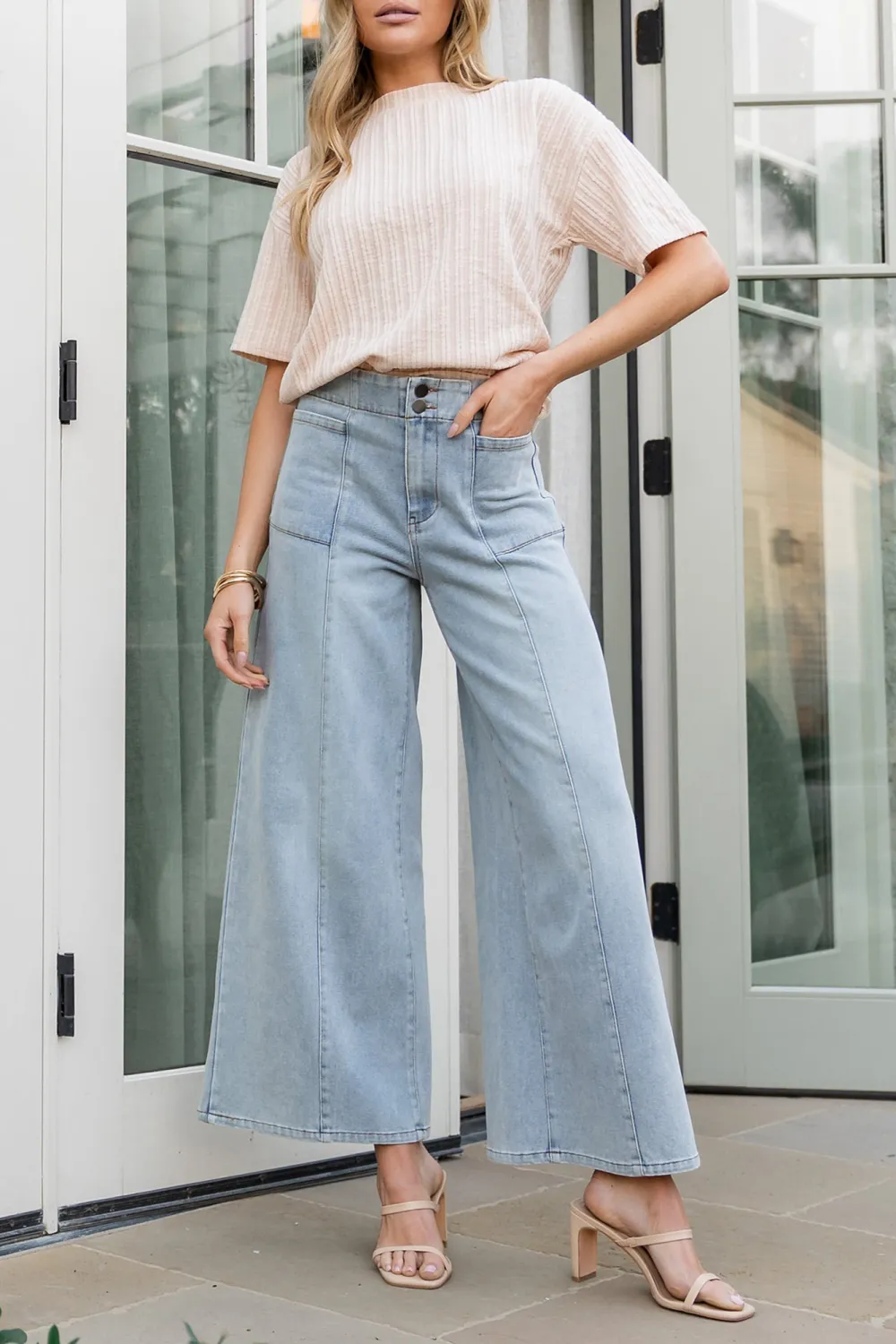 Classic Basic Retro Loose Denim Pants