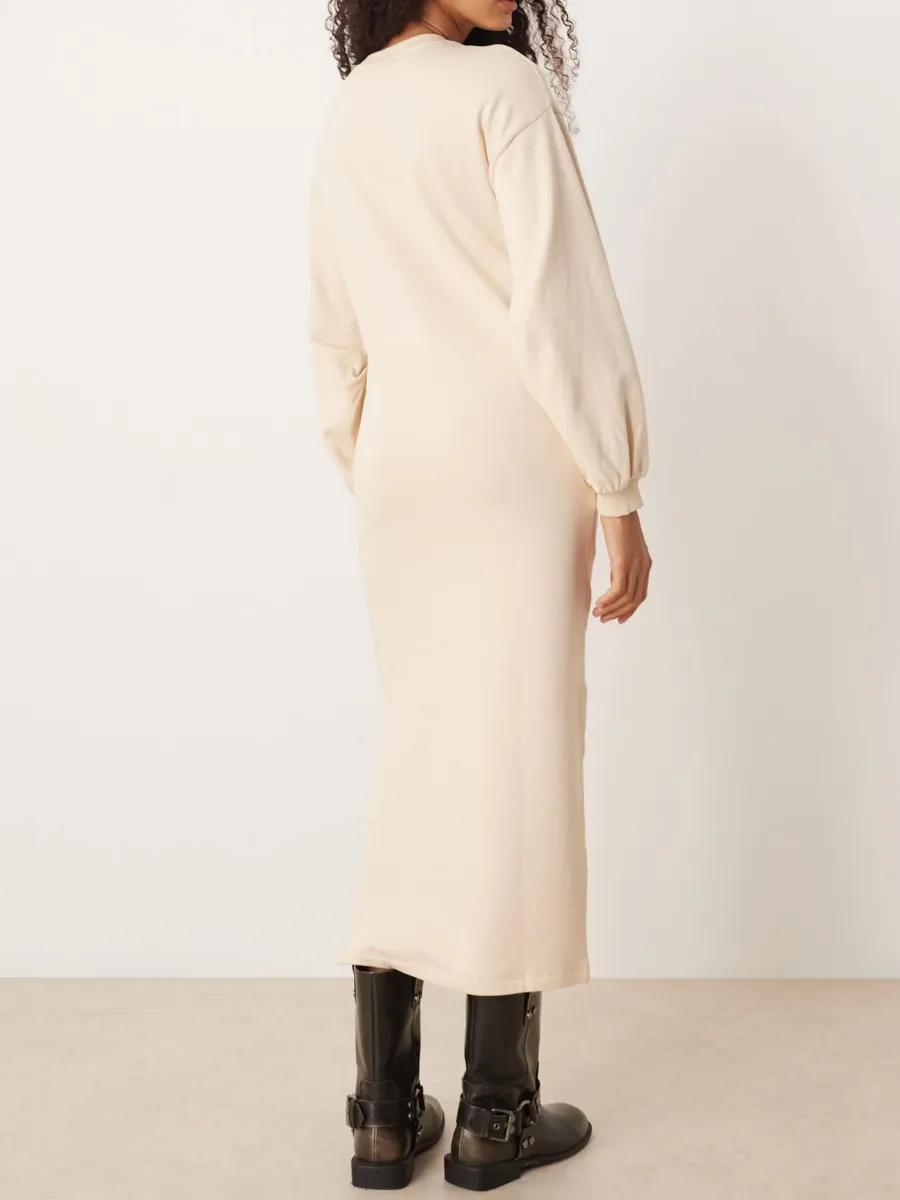 Side Slit Long Sleeve Dress