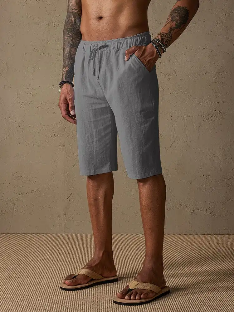 Men's Casual Cotton Drawstring Shorts