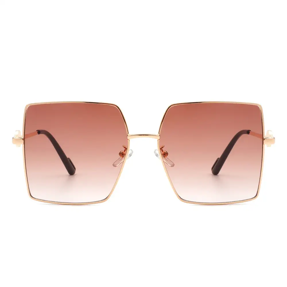 Sleek Square Flat Top Frame Sunglasses