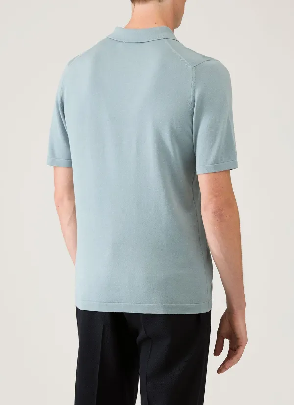 Refined Everyday Regular Fit Sea Island Cotton Knit Short Sleeve Polo Shirt