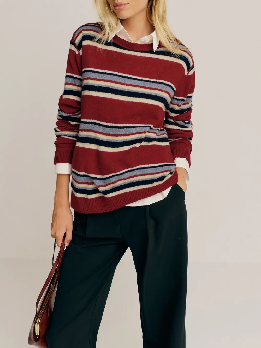 Casual Style V Neck Sweater