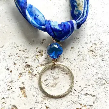 Scarf Gemstone Necklace
