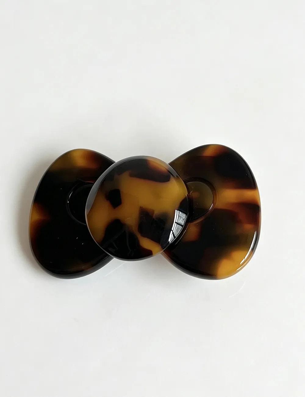 Marbled Print Bow Shape Mini Hair Clip