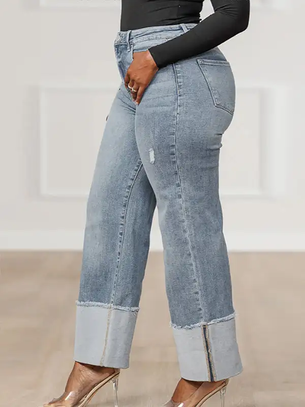High Waist Seamed Jeans