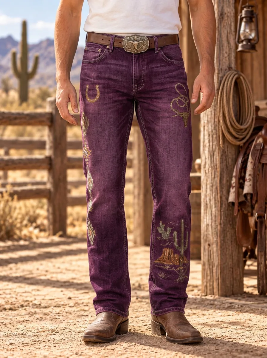 Everyday Cowboy Horse Profile Men's Western Jeans
