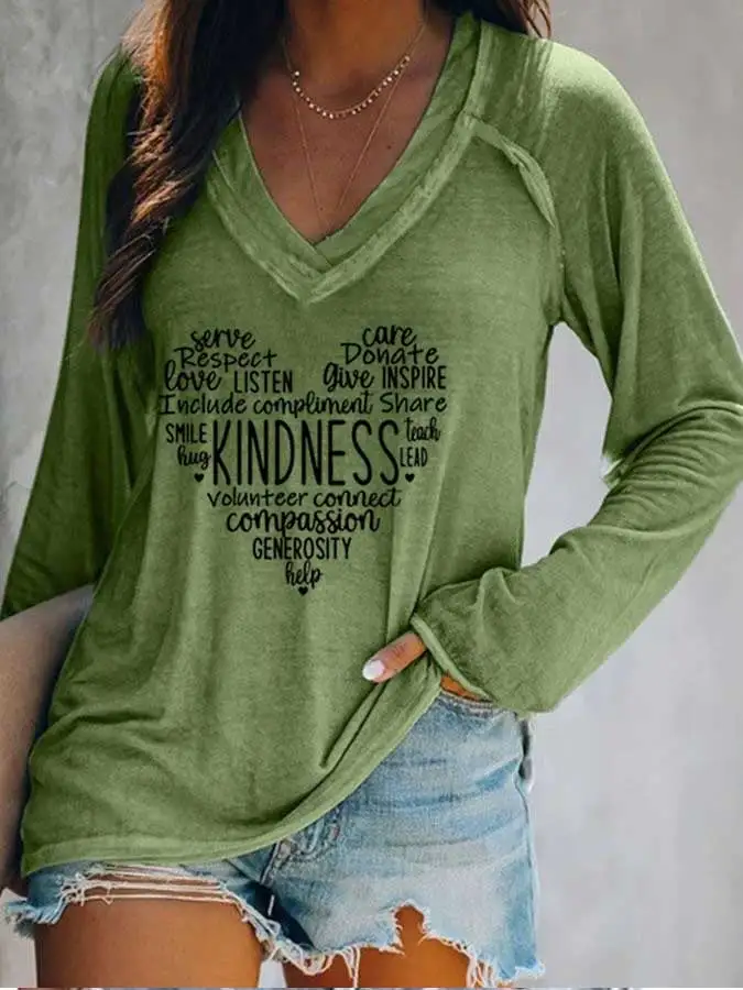 Women'S Letter Print Casual T-Shirt