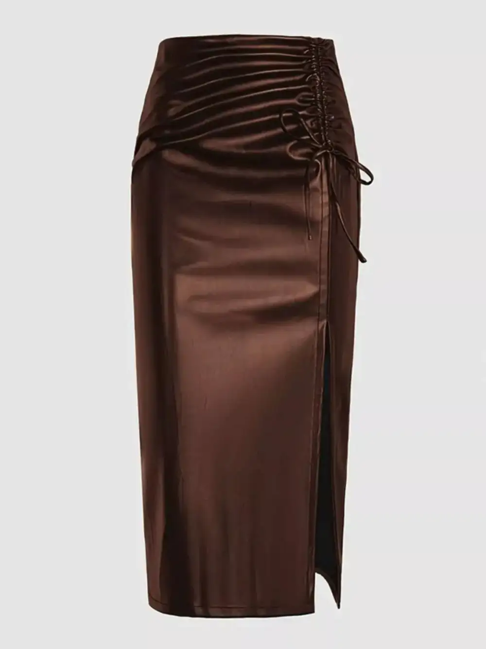 Refined Ruched Drawstring Skirt