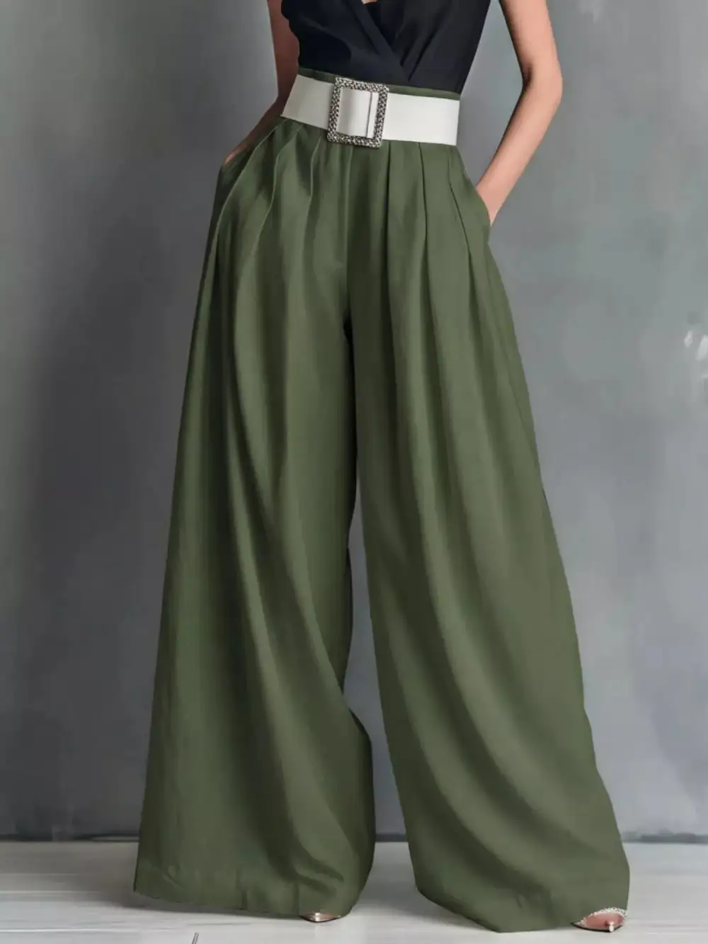 Street High Waisted Wide Leg Pants