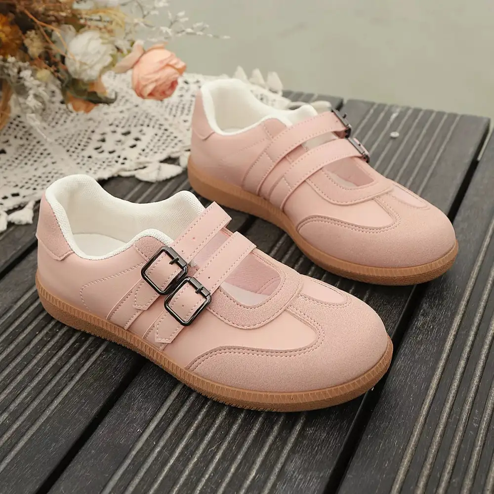 Buckle Strap Casual Sneakers