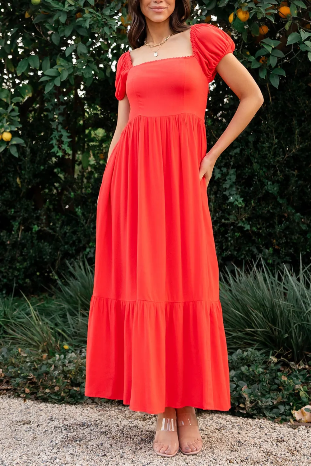 Daily Comfort Soft Square Neck Dress