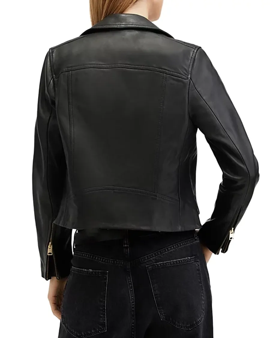 Slim Fit Leather Biker Jacket