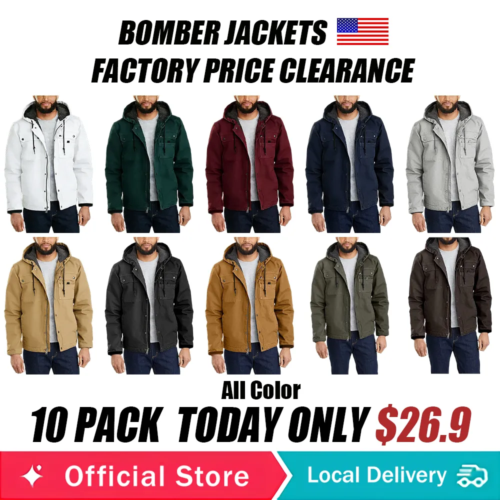 Men's Relaxed Fit Washed Duck Sherpa-Lined Utility Jacket
