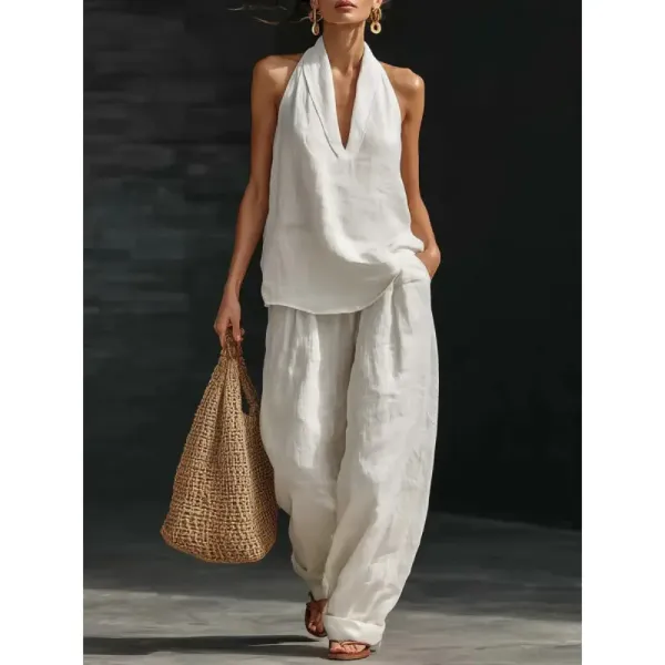 Boho Linen Two Piece Set