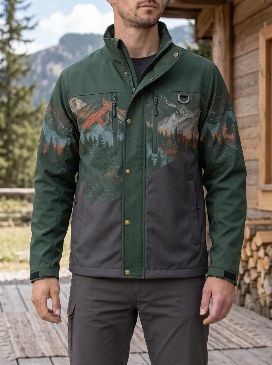 Men's Outdoor Adventure Mountain Forest Rugged Weekend Jacket