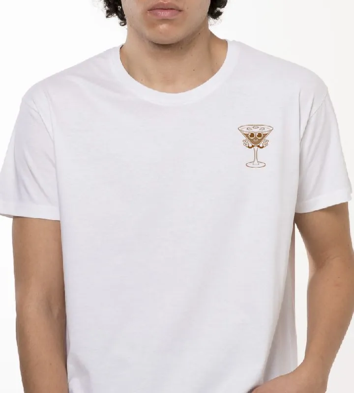 Combination of Pictures And Text White T-Shirt