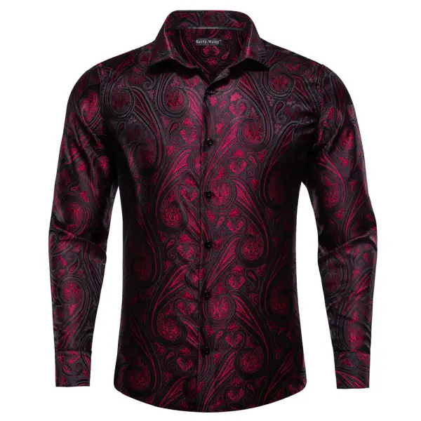 Tailored Paisley Silk Casual Shirt
