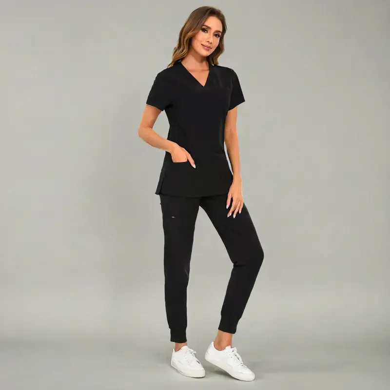 Women's Medical Suit - V-neck Top and Sweatpants