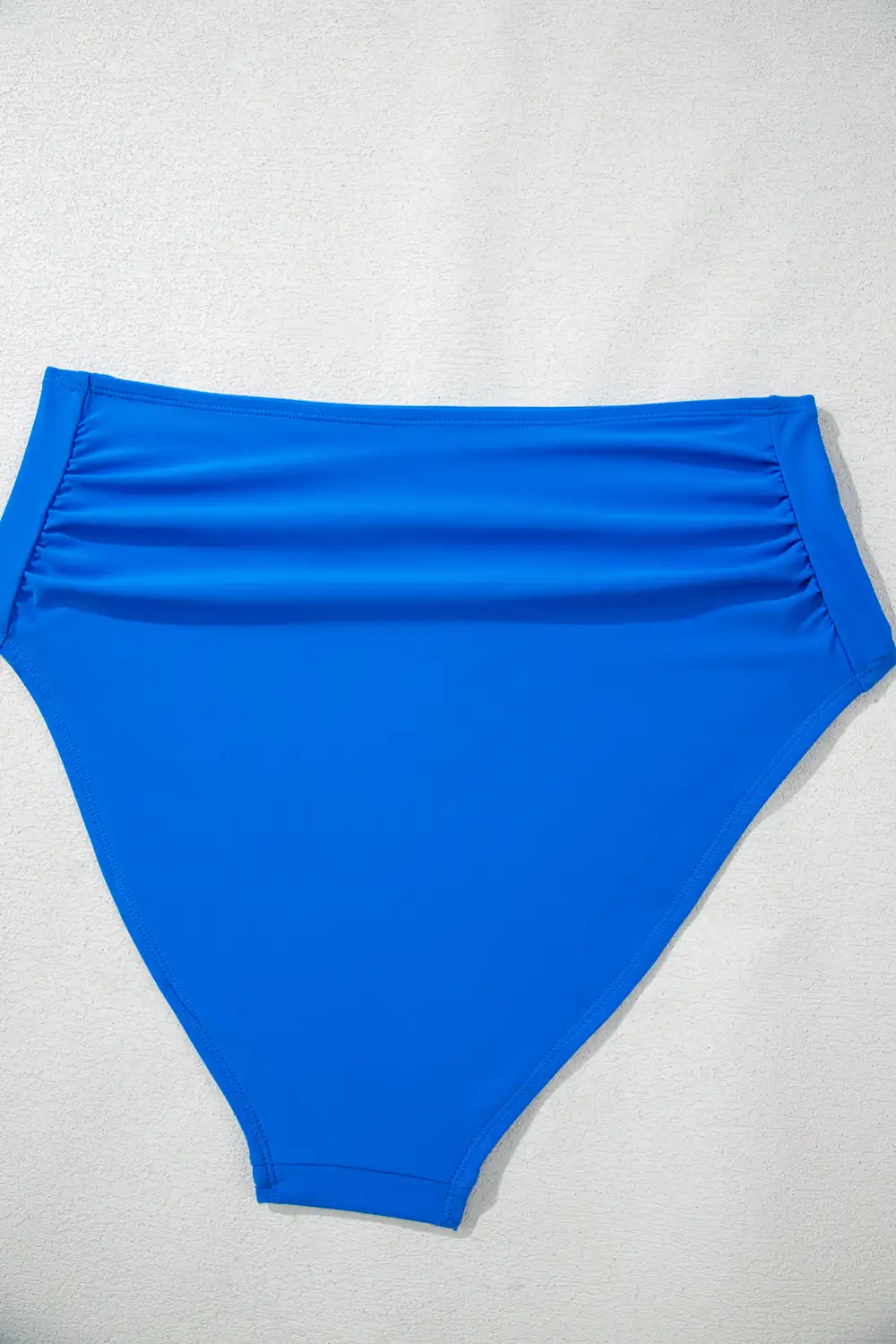 Blocked Pattern Square Neck Top Bikini Swim Set