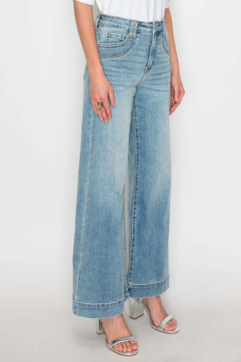 Classic High Rise Wide Leg Relaxed Denim Jeans