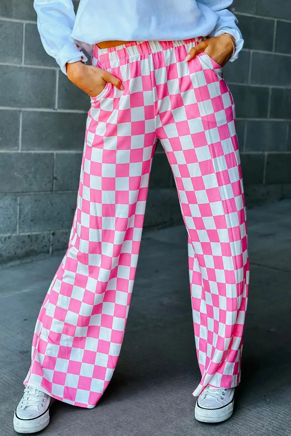 Relaxed Wide Leg Pocket Detail Pants