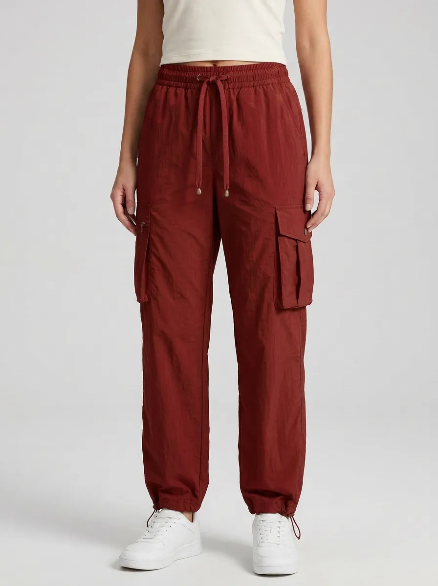 Women's Textured Cargo Graphic Cargo Work Pants