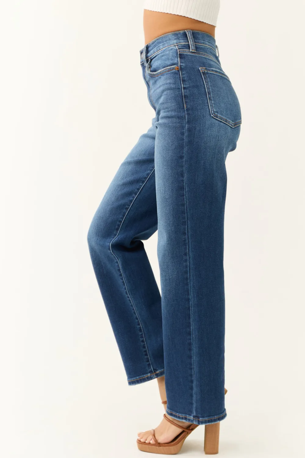 Dark Wash Straight Leg Jeans