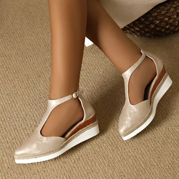 Classic Point Toe Wedge Sandals