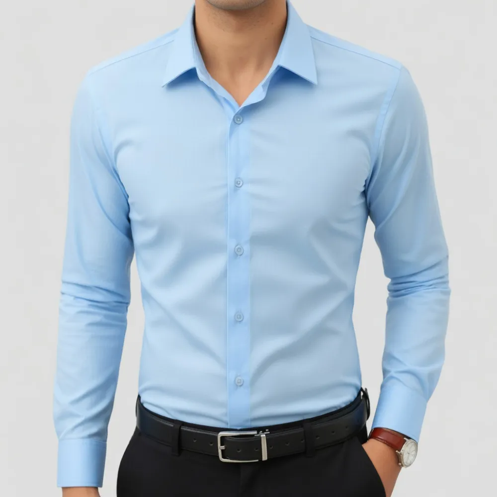 Stretch Slim-Fit Long-Sleeve Button-Down Shirt