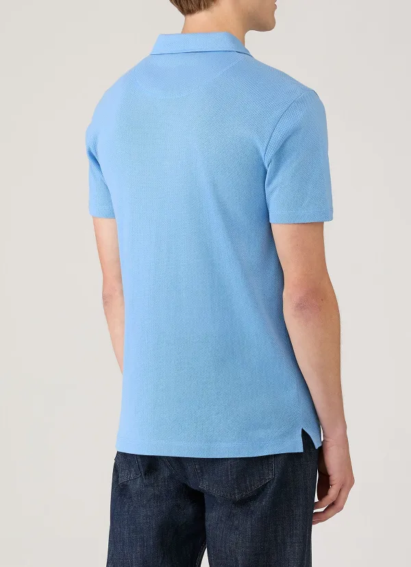 Clean Weekend Slim Fit Mesh Cotton Short Sleeve Polo Shirt