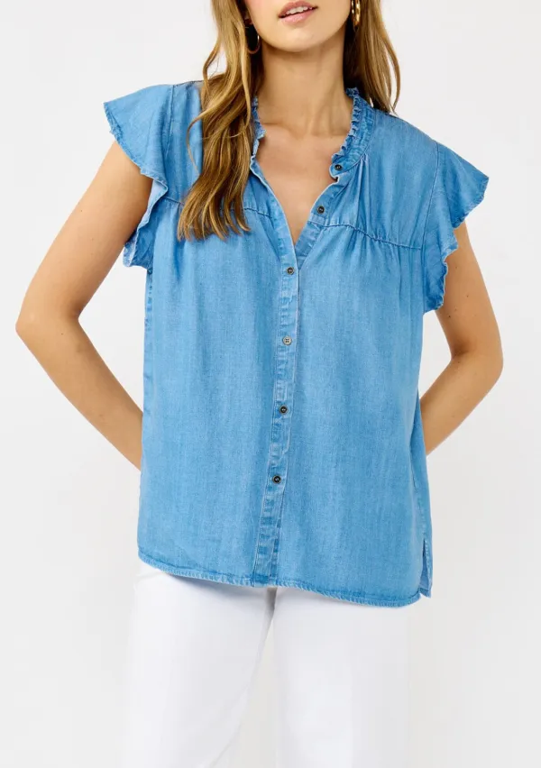 Ruffle Button Up Blouse