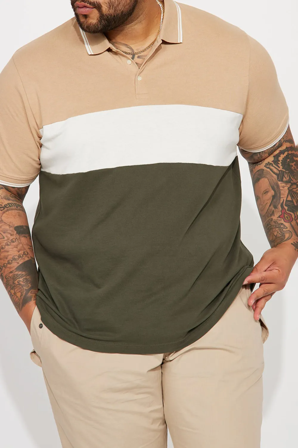 Color Block Short Sleeve Polo - Multi Color