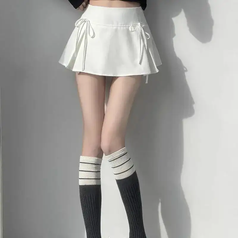 Box-Pleated Pleated Asymmetrical Skirt