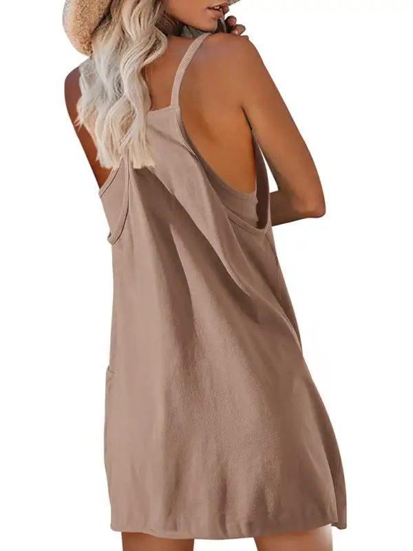 Casual Suspender Top Jumpsuit Shorts
